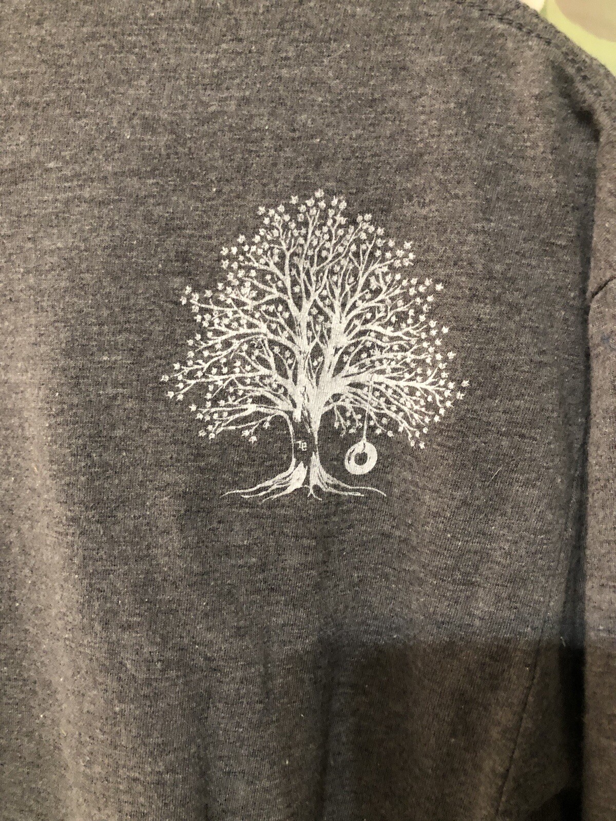 District Mens Long Sleeve GrayPerfect Tri Crew Neck Tee Therapy Brewing Medium