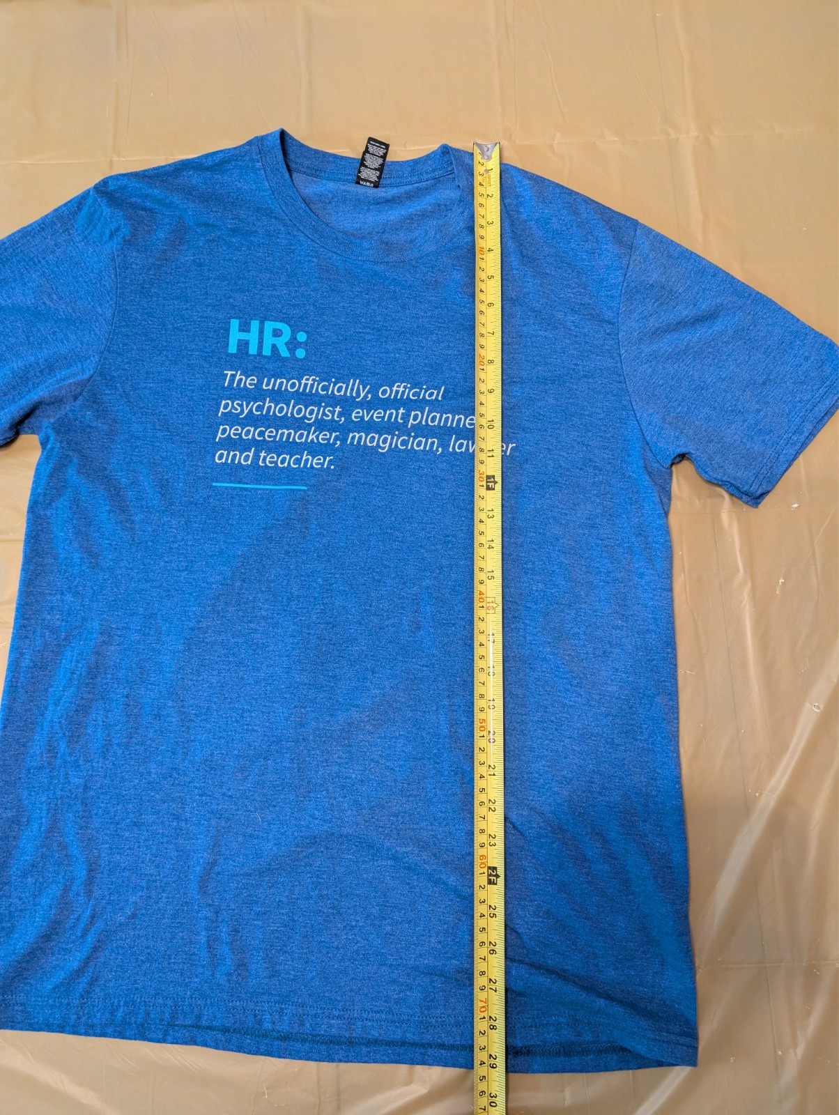 Human Resources T-Shirt Funny Large Blue ApplicantPro Perfect Tri