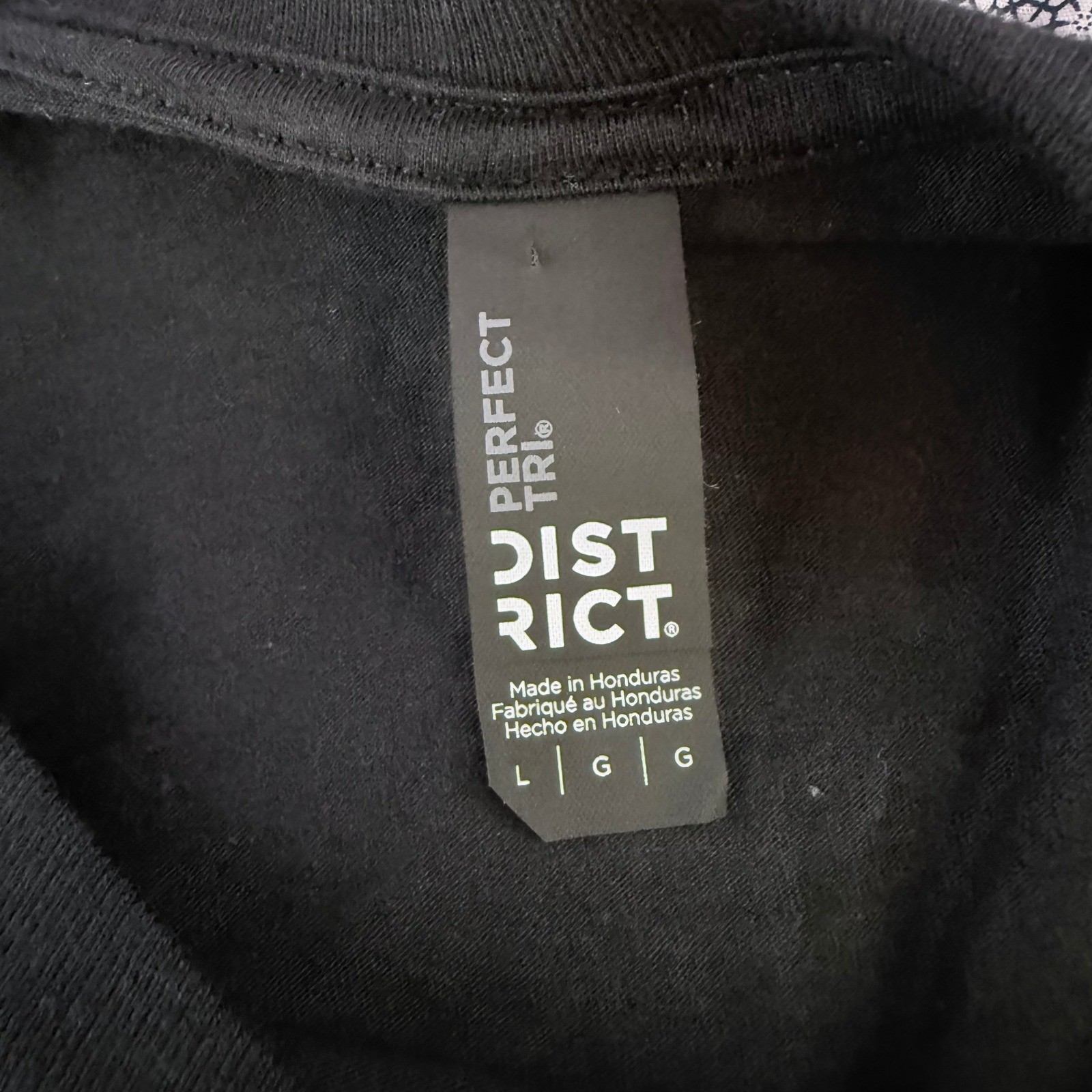 District Perfect Tri Long Sleeve Shirt Black Out Front Rainbow Pride Mens Large
