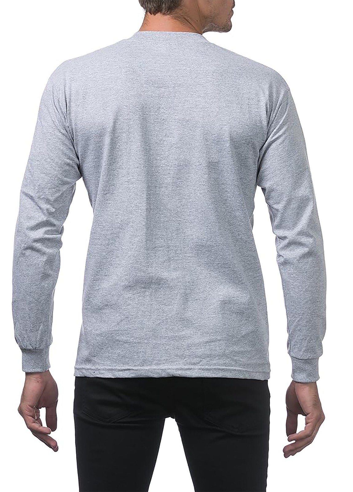 Pro Club Men’s 3-Pack Heavyweight Cotton Long Sleeve Crew Neck T-Shirt