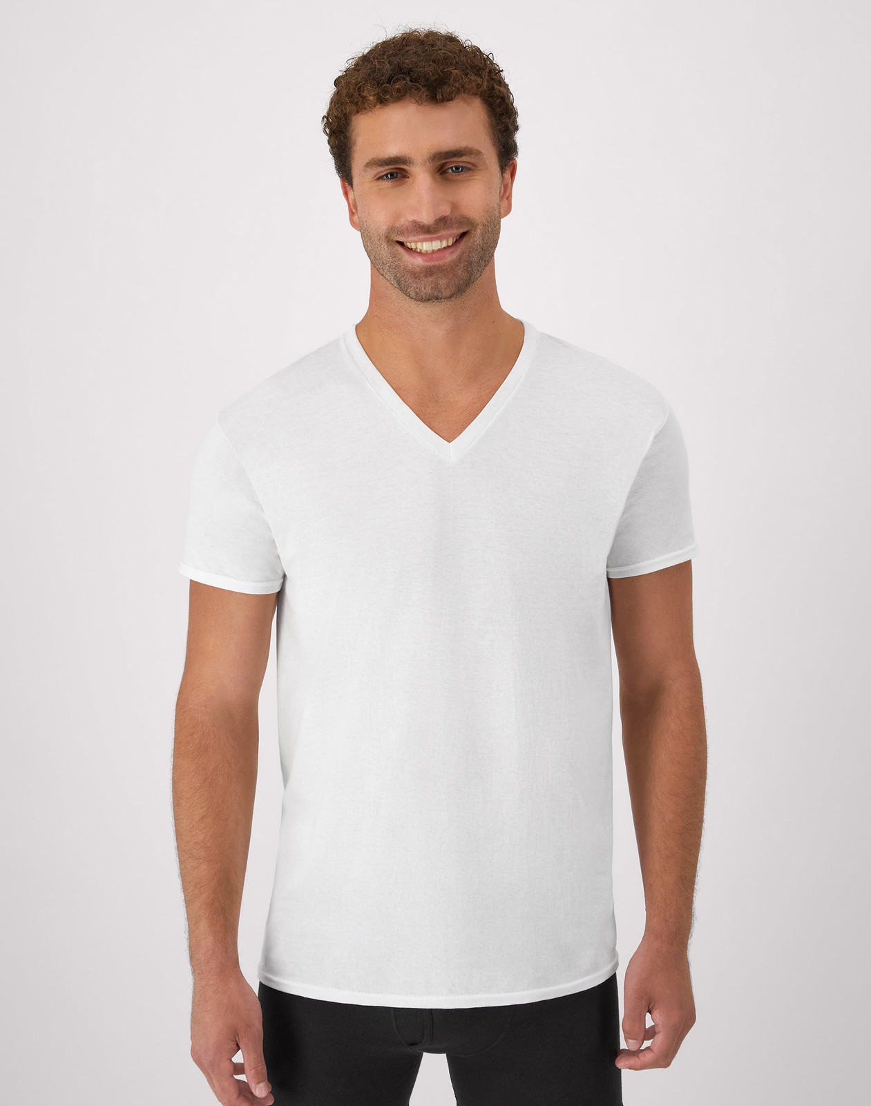 Hanes Men’s FreshIQ Undershirt 6-Pack V-Neck Men’s Shirts TAGLESS Comfort Soft