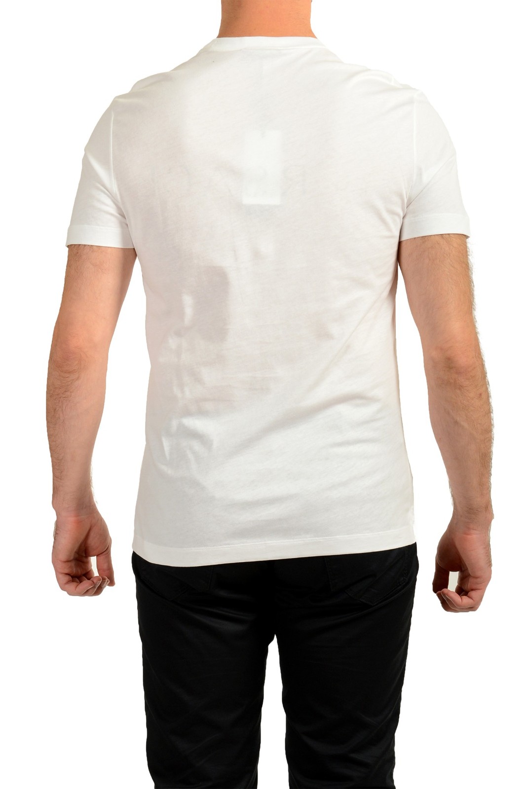 Versace Men’s White Logo Embellished Crewneck Short Sleeve T-Shirt US 2XL IT 56
