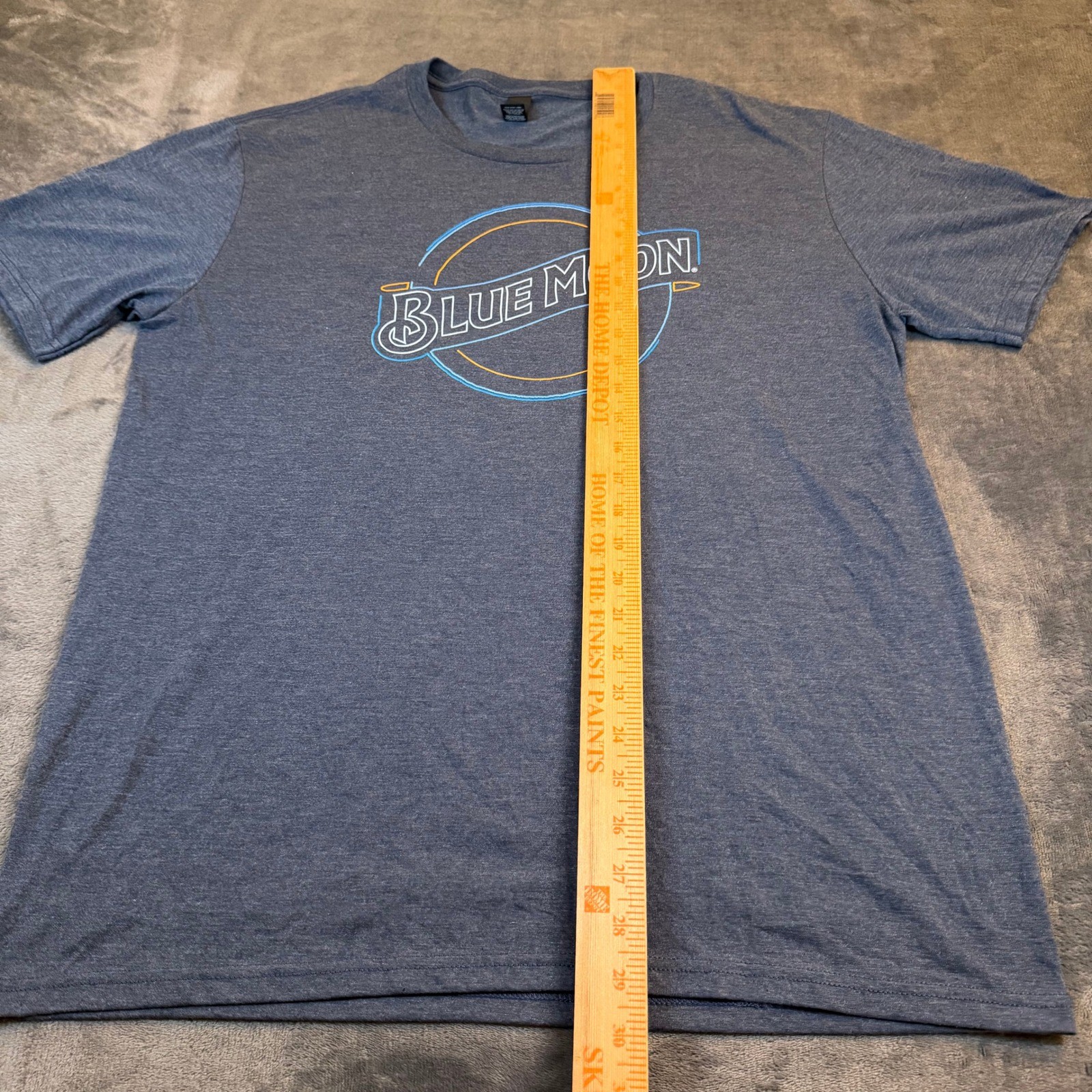 District Blue Moon Graphic T Shirt Mens Large Blue Tri Blend Short Sleeve