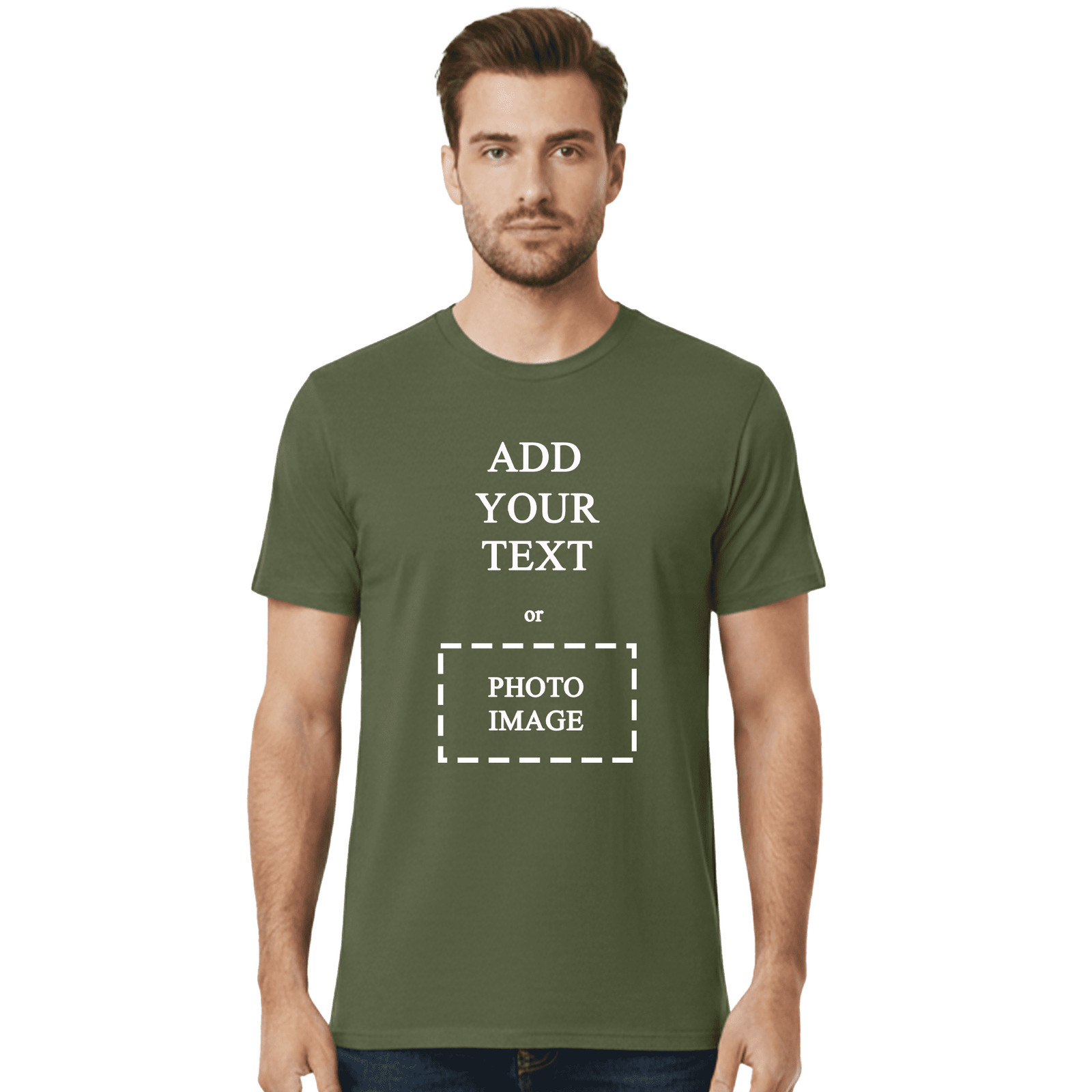 Custom Designed Crewneck T-Shirt | Personalized Shirt for Men Or Women