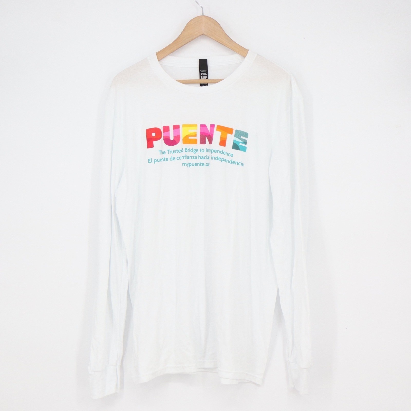 District Perfect Tri Puente Graphic Long Sleeve Tee White Large