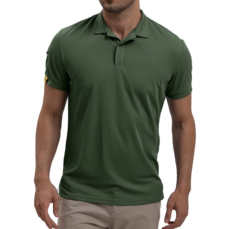 Mens Polo Shirts Short Sleeve Casual Quick Dry Team Tactical Combat Work Golf