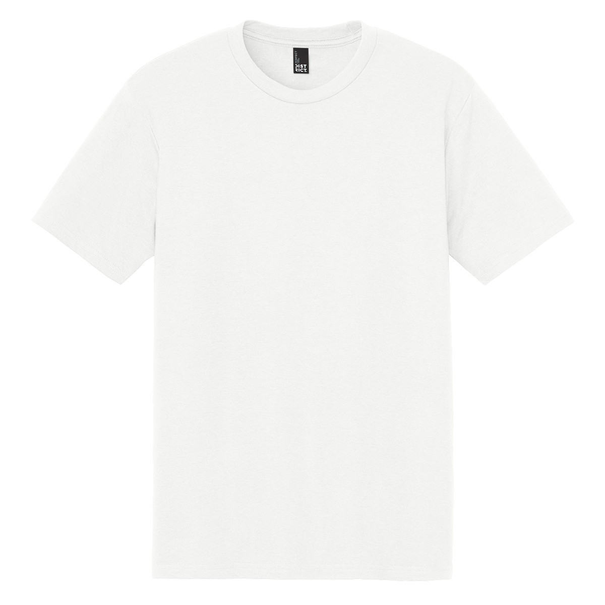 DISTRICT DM130 Men’s Perfect Tri Blend Crew Tee Plain T-Shirt, Natural / Large