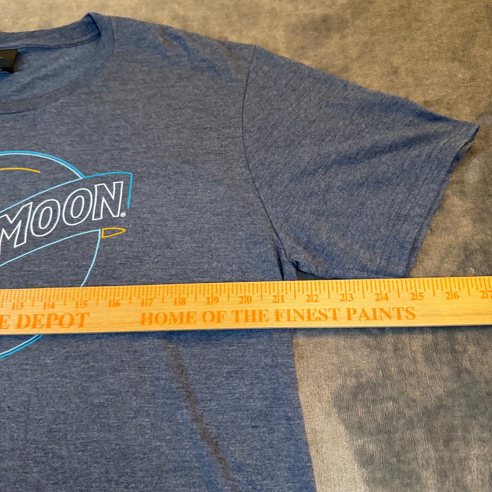 District Blue Moon Graphic T Shirt Mens Large Blue Tri Blend Short Sleeve