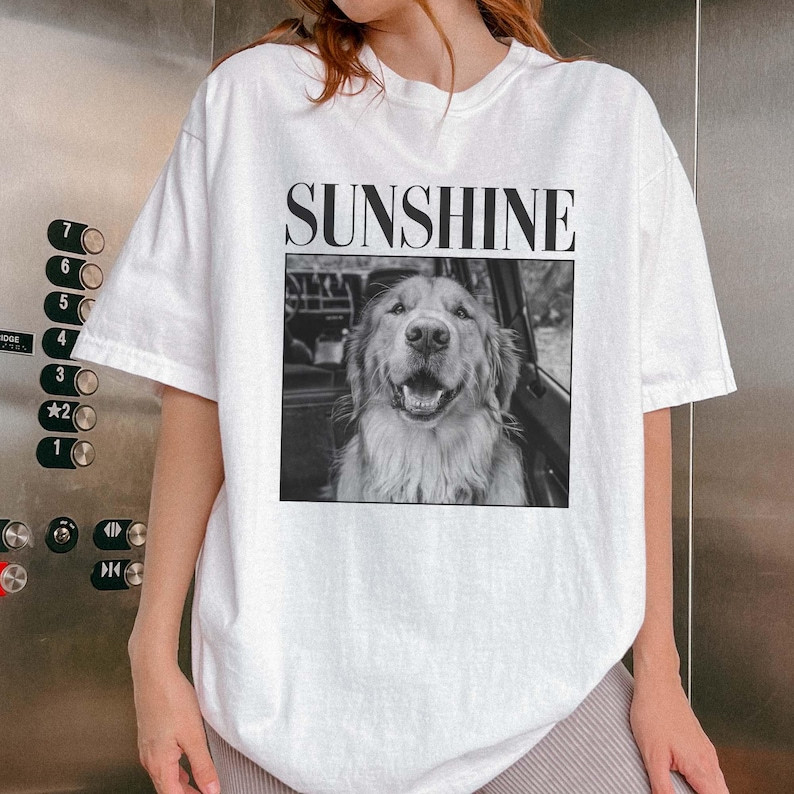Custom Pet Photo Vintage Retro Shirt Personalized Dog Cat Mom Gift
