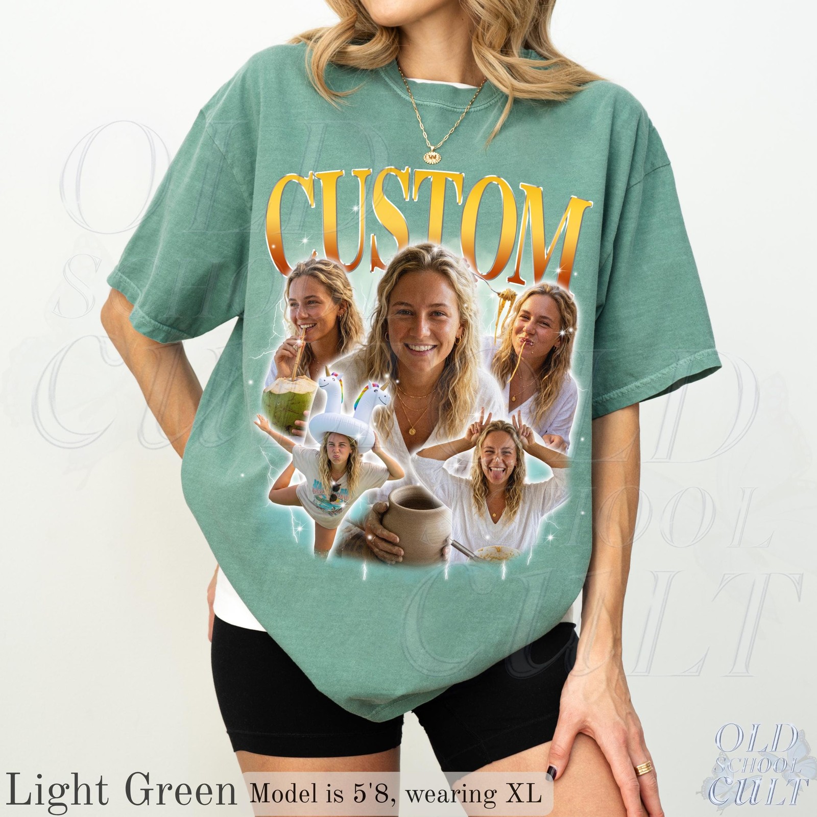 Custom Vintage Bootleg T-Shirt Personalized Photo Name Boyfriend Gift