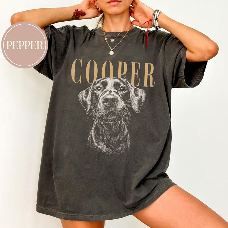 Custom Pet Photo Vintage Retro Shirt Personalized Dog Cat Gift