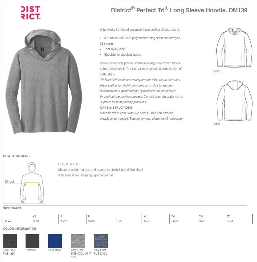 Ink Stitch Design Your Own Custom Printed Men Triblend Hoodie T-shirts