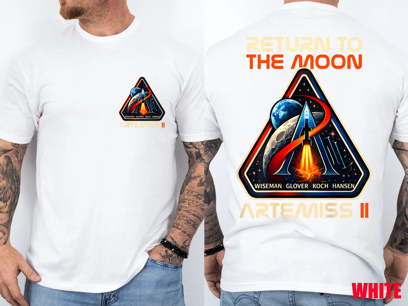 Artemis II Return to the Moon Mission – 2 Sided T-Shirt