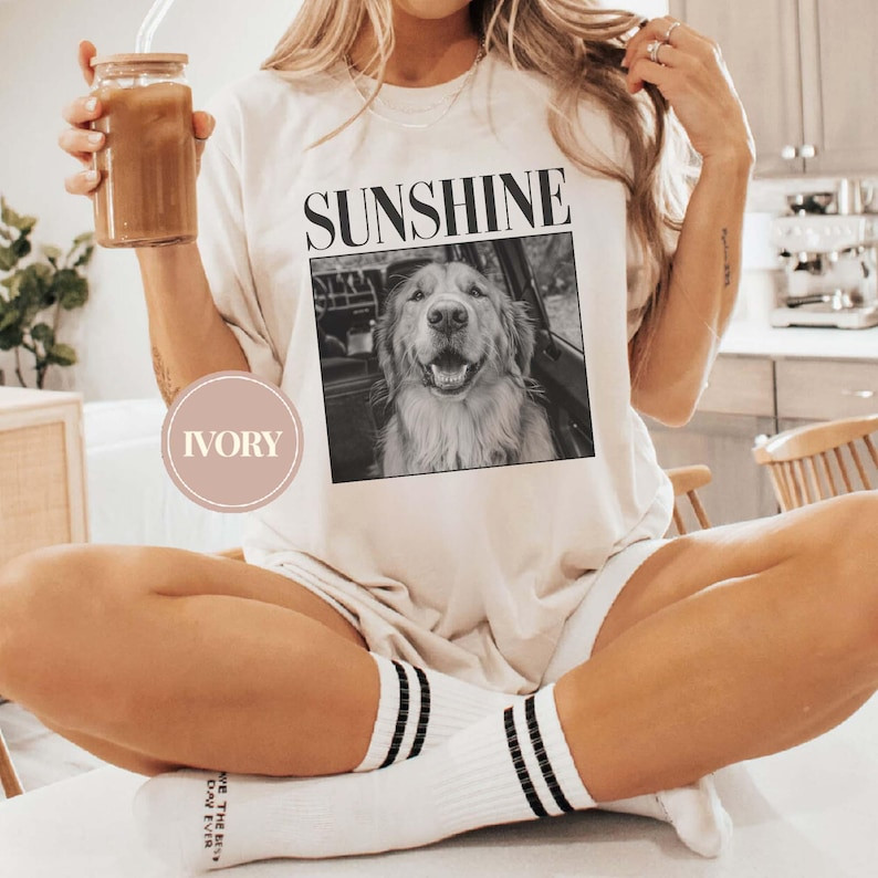 Custom Pet Photo Vintage Retro Shirt Personalized Dog Cat Mom Gift