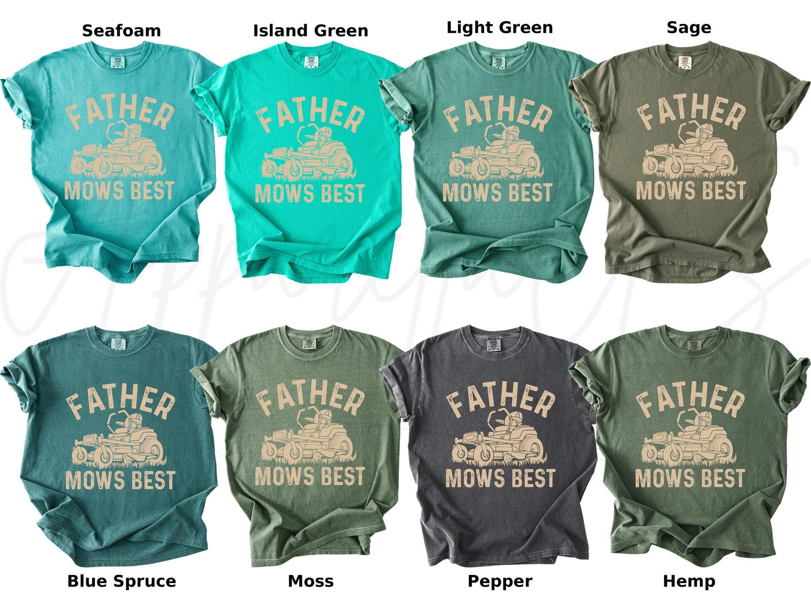 Father Mows Best Shirt Funny Dad T-Shirt Father’s Day Gift Lawn S-2XL