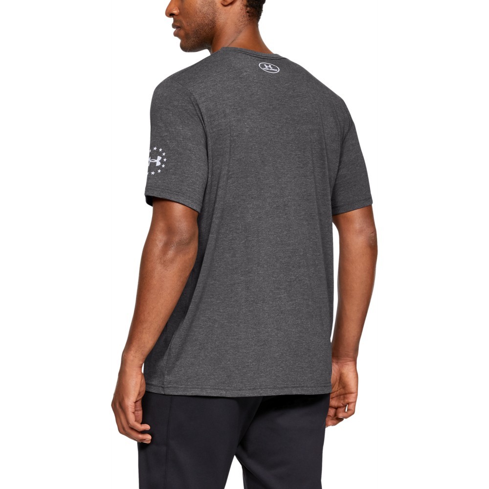 Under Armour 1333352 Men’s UA Freedom Big Flag USA T-Shirt, Graphite, 2X-Large