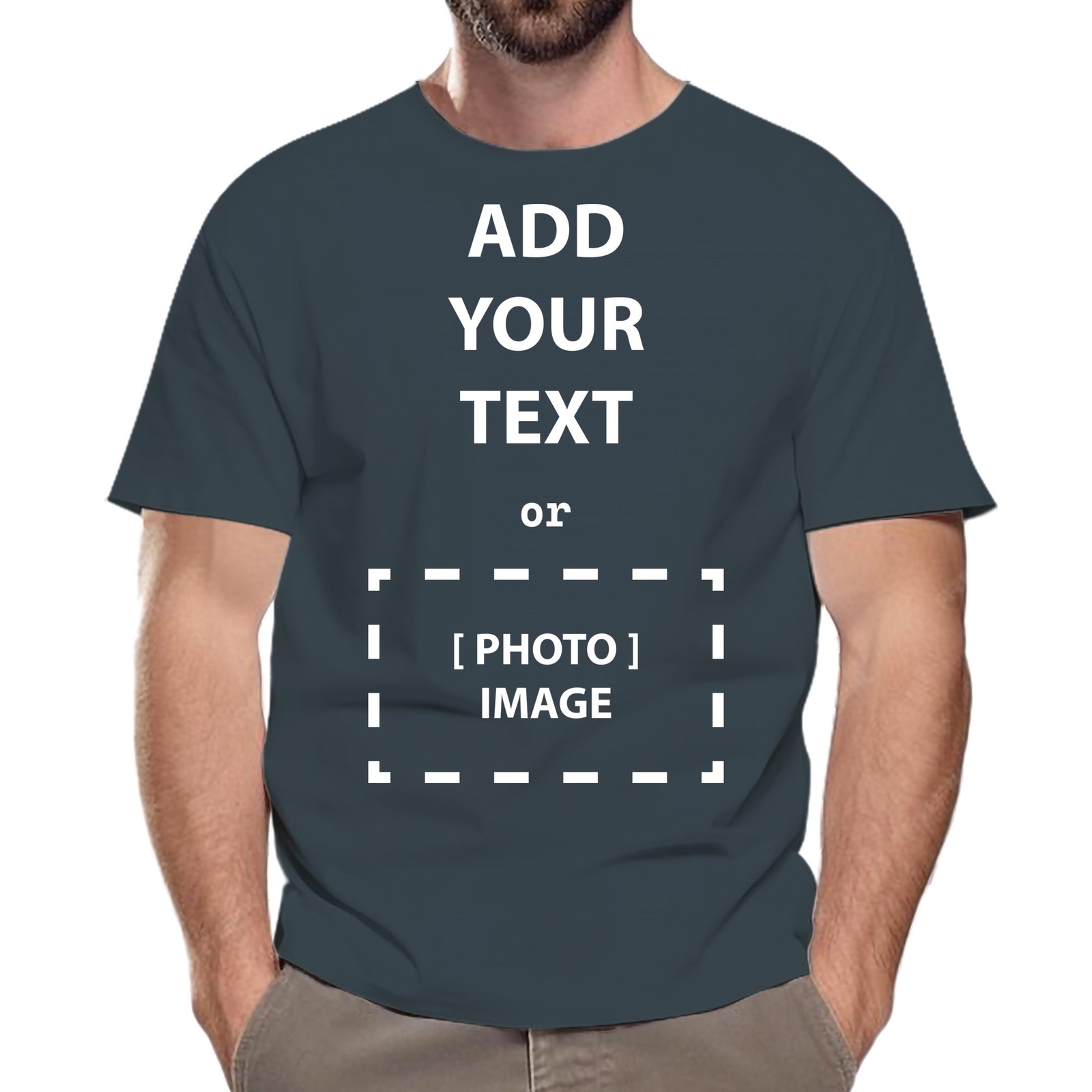 Custom Designed Crewneck T-Shirt | Personalized Shirt for Men Or Women