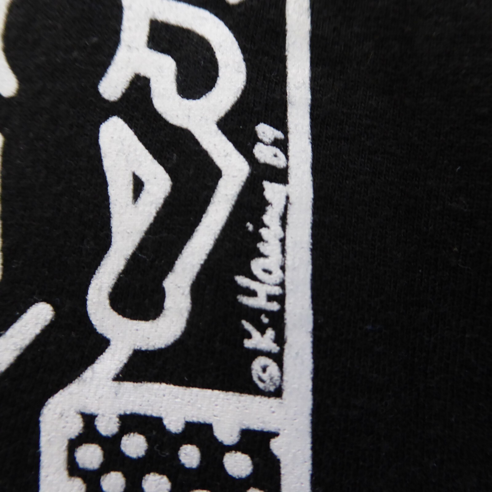 Men’s Best Buddies t-shirt, Keith Haring, long-sleeves, crew neck, black, Small