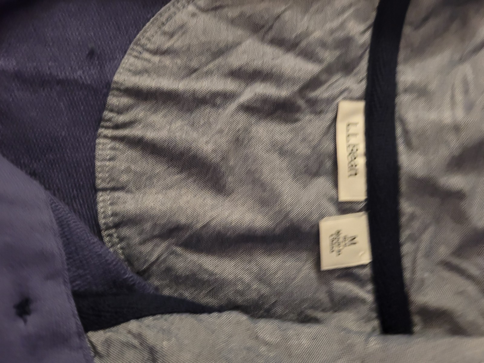 L.L.Bean womens M Regular Henley Long Sleeve Striped T-Shirt Blue Red Gray