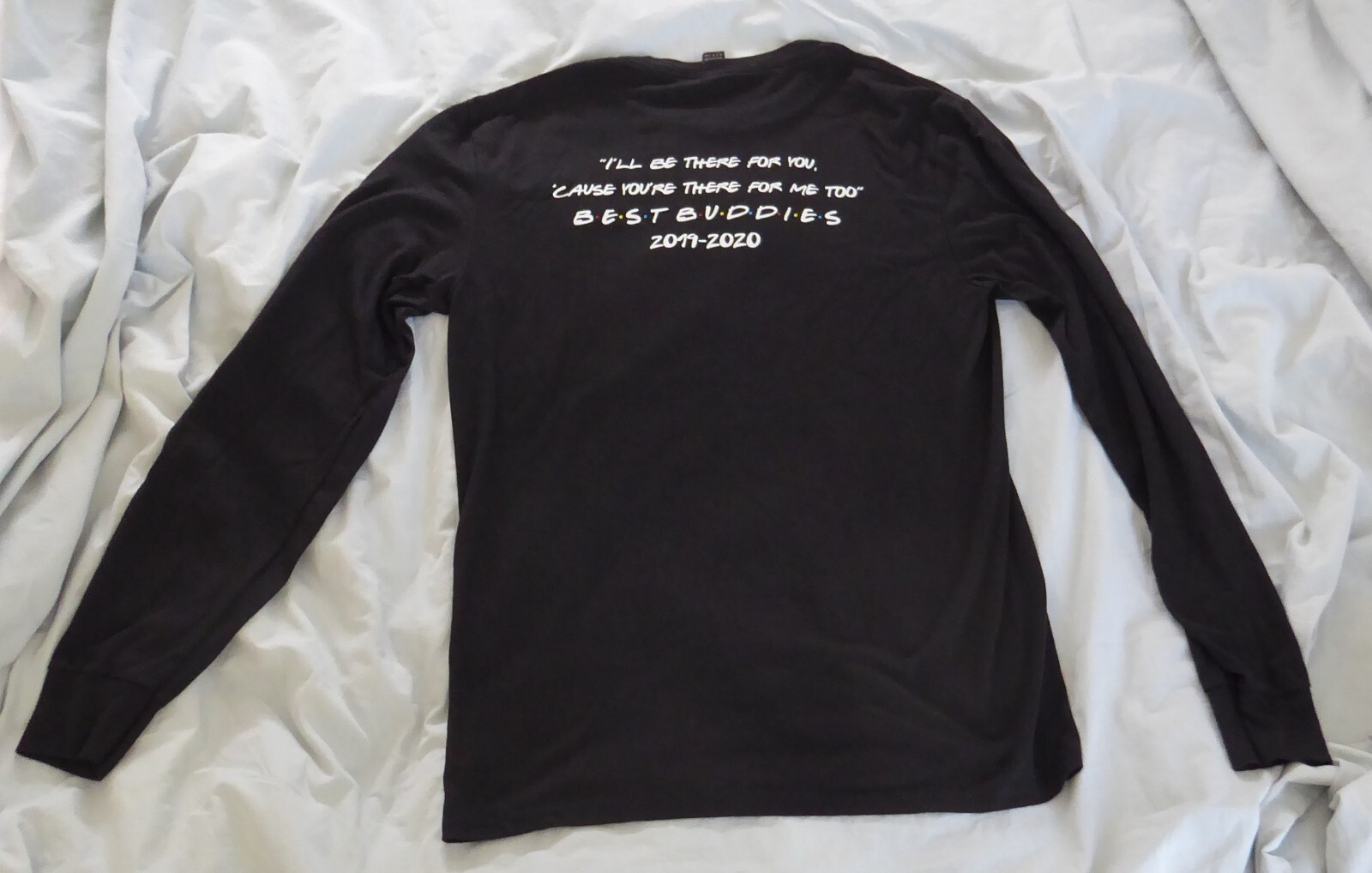 Men’s Best Buddies t-shirt, Keith Haring, long-sleeves, crew neck, black, Small