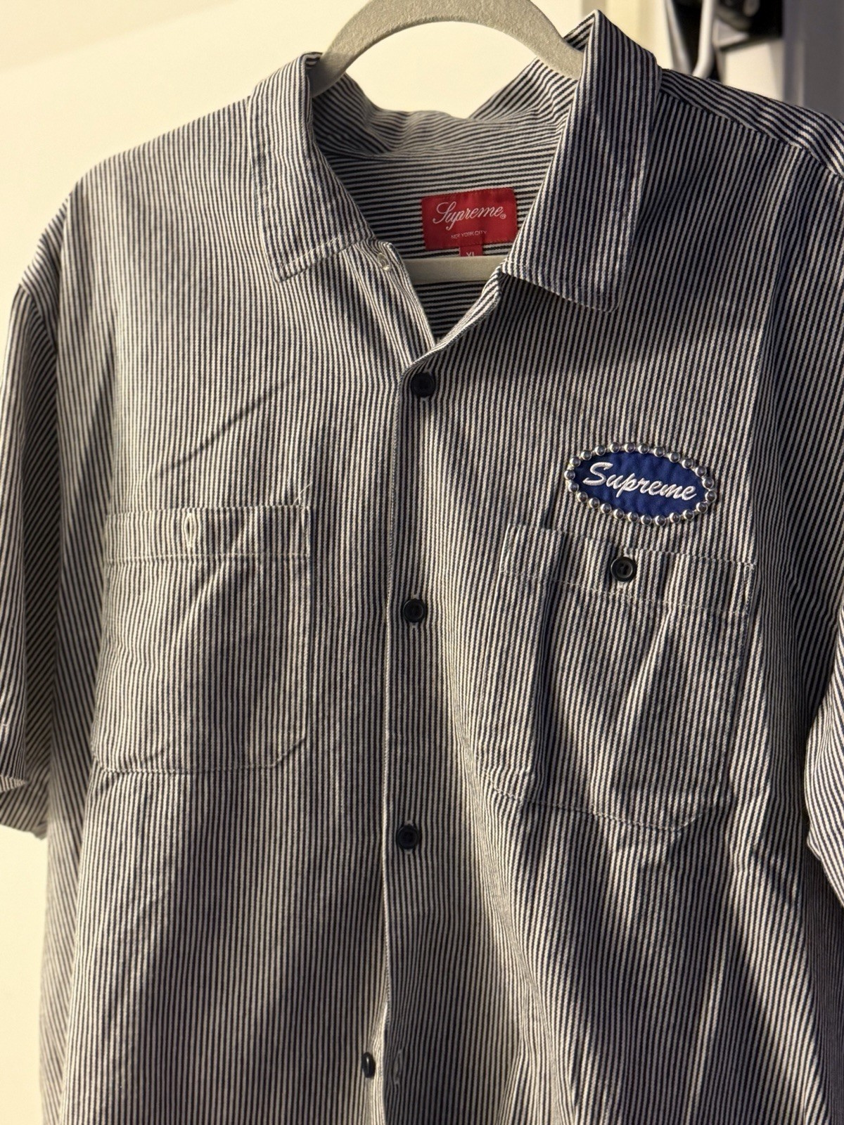 Supreme Studded Patch S/S Work Shirt Men’s XL