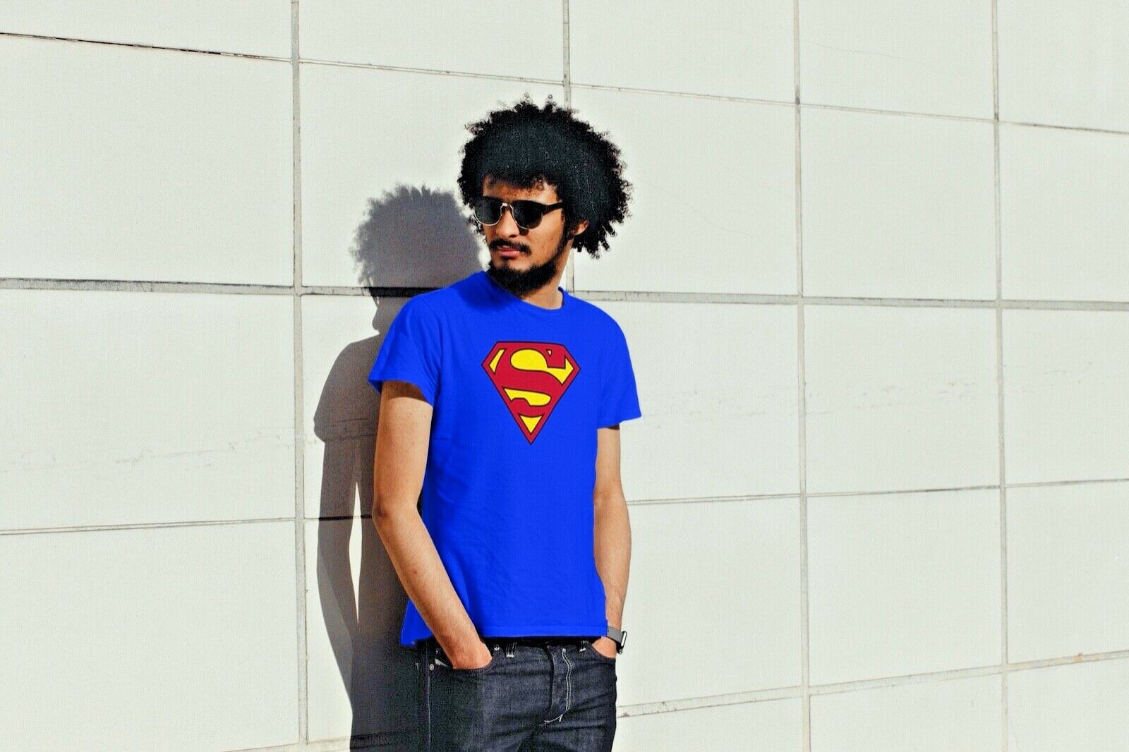 Superman, Classic Logo, T-Shirt, Cotton( Adult Sizes: S,M,L, XL)