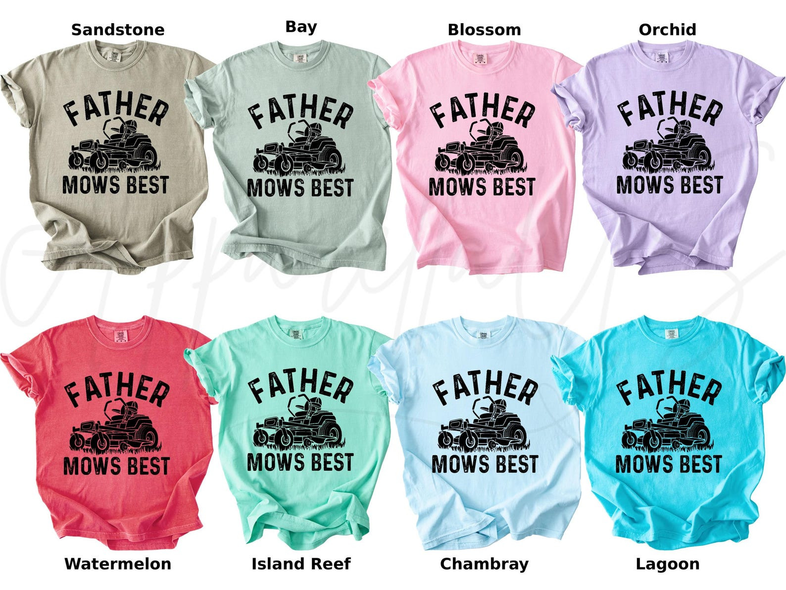 Father Mows Best Shirt Funny Dad T-Shirt Father’s Day Gift Lawn S-2XL