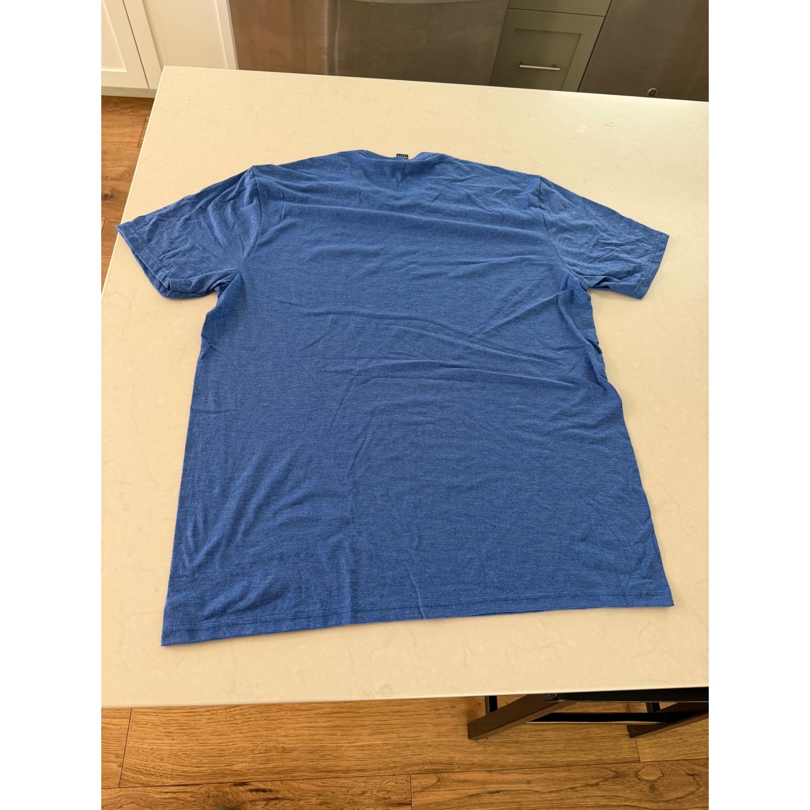 District Perfect Tri Crew Neck Tee Mens Large Heather Royal Blue Tri-Blend Shirt