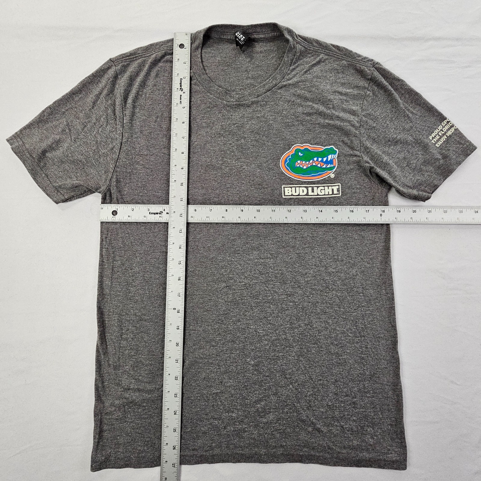 Florida Gators Bud Light Gray Short Sleeve Tri-Blend T-Shirt Men’s S