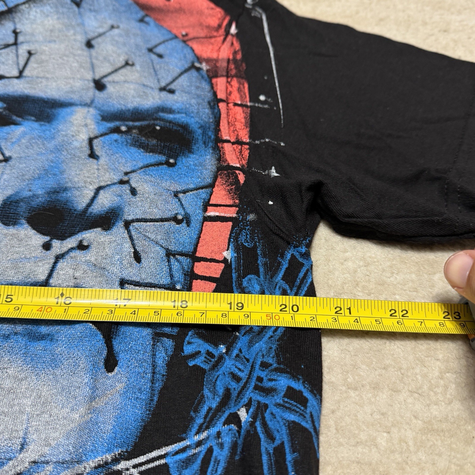 BackStock Co Hellraiser Pinhead AOP Shirt Clive Barker Horror Men’s Large Black