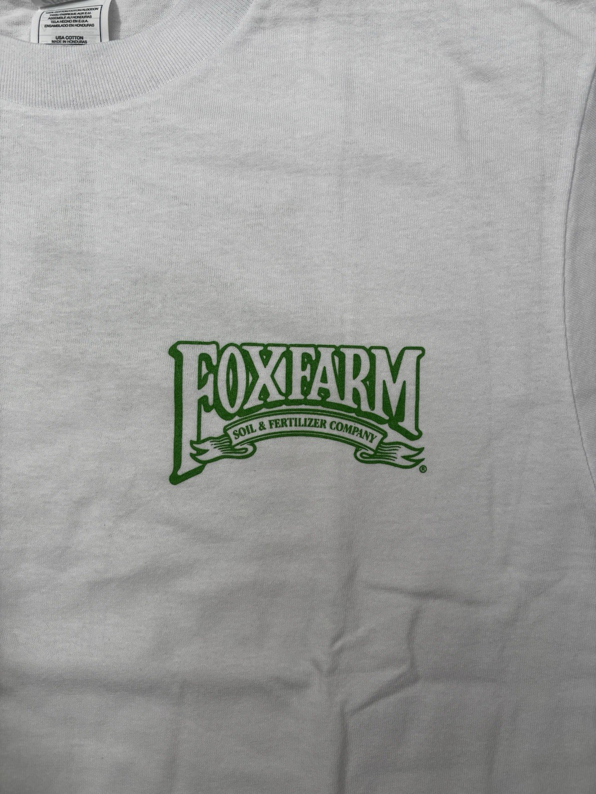 Sz L FoxFarm Soil & Fertilizer Company White Long Sleeve Shirt ShakaWear NEW