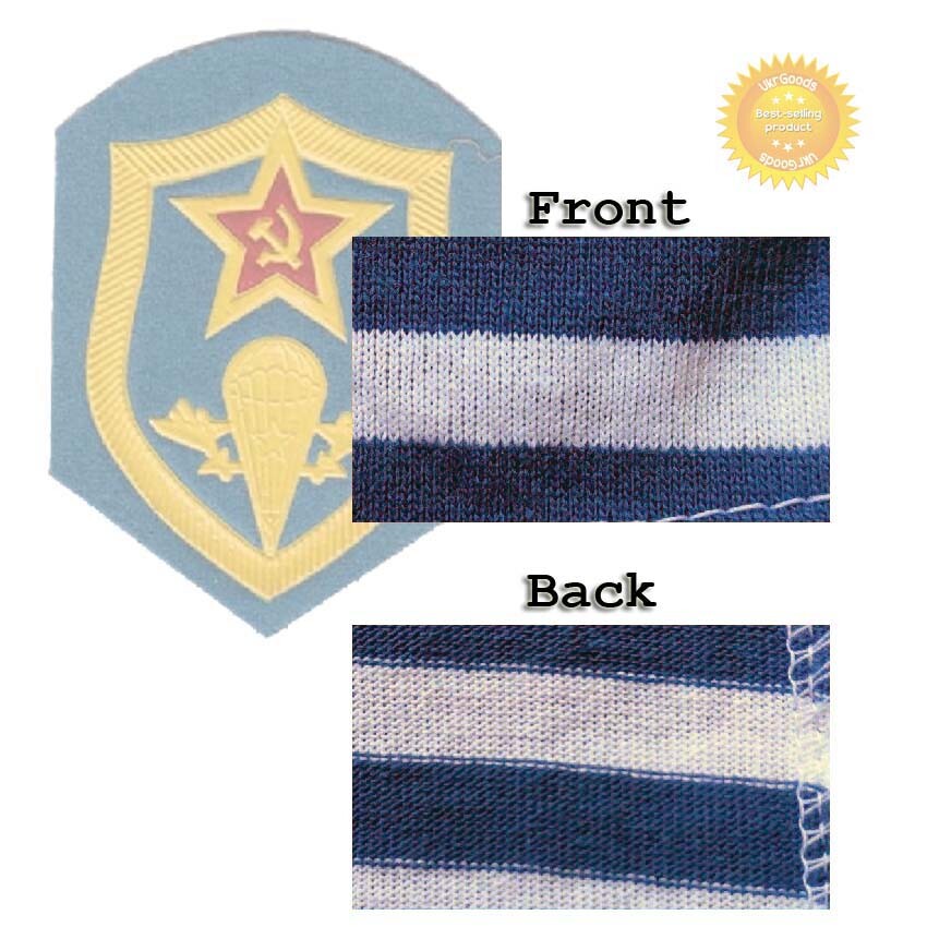 Dark Blue Sleeveless Navy Ukrainian Army USSR Telnyashka Military Striped Cotton