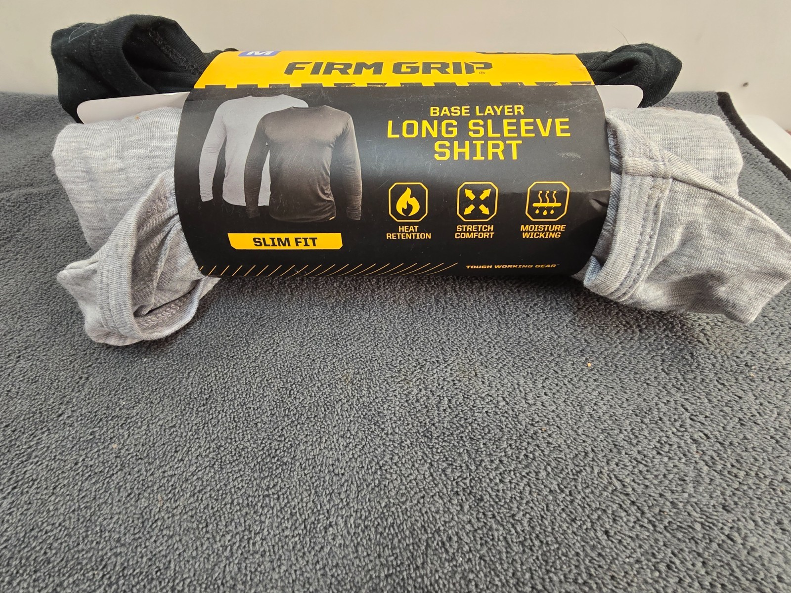 Firm Grip Men’s Base Layer Long Sleeve Shirt (2-Pack) Medium