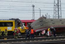تصادم قطارين وجها لوجه في بولندا