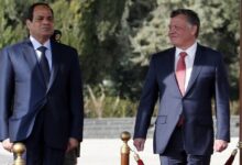 السيسي وملك الأردن يصدران بيانا بشأن الأوضاع في فلسطين