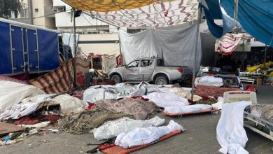 المذبحة في مستشفى الشفاء بغزة