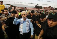 يحيى السنوار قائد "حماس" في قطاع غزة خلال مهرجان تضامني مع الأقصى - غزة 1 أكتوبر 2022.