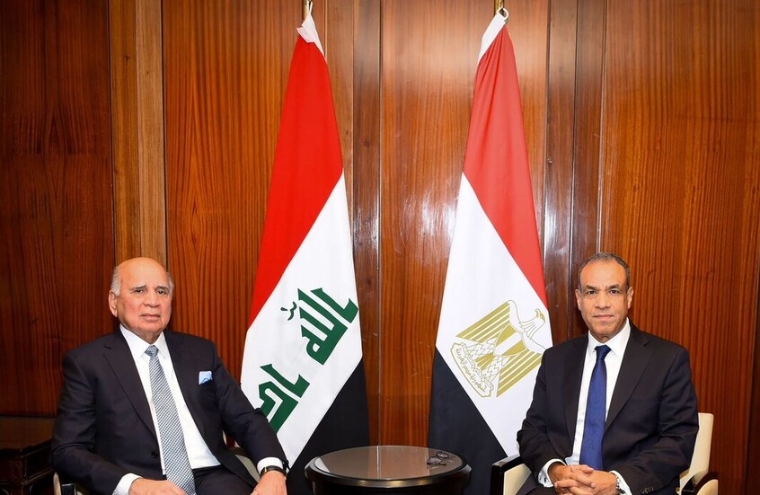 وزير الخارجية المصري بدر عبد العاطي يستقبل نظيره العراقي فؤاد حسين