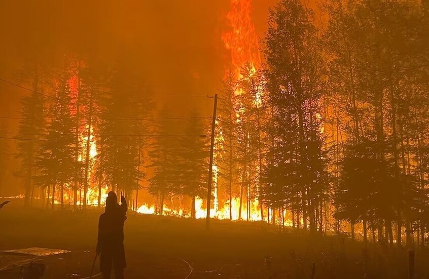 انتشار الحرائق في إقليم ساسكاتشوان الكندي