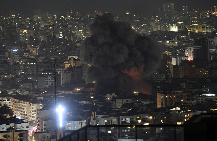 القصف الإسرائيلي على الضاحية الجنوبية لبيروت، 5 يونيو 2025. / Gettyimages.ru