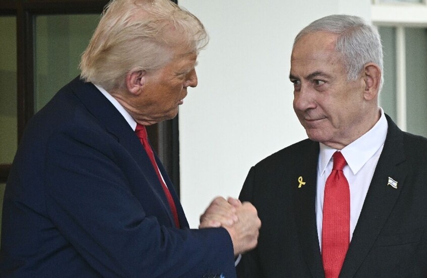 الرئيس الأمريكي دونالد ترامب ورئيس الوزراء الإسرائيلي بنيامين نتنياهو