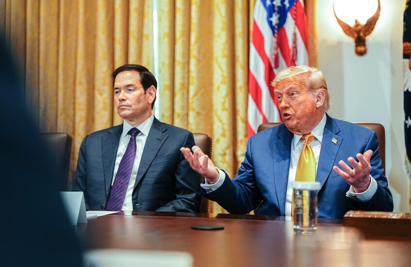 الرئيس الأمريكي دونالد ترامب ووزير الخارجية ماركو روبيو / Globallookpress