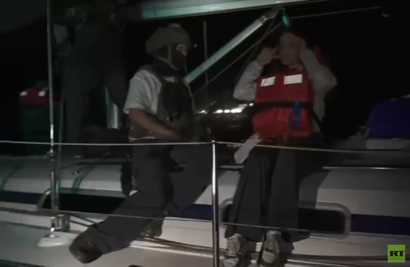 الجيش الإسرائيلي خلال ‏⁧عملية السيطرة على القطع البحرية التابعة لأسطول الصمود / RT