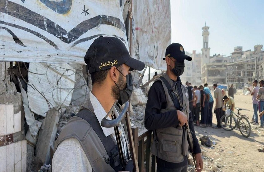صورة لعناصر الأمن الداخلي الفلسطيني تنتشر في غزة حسب وسائل إعلام عبرية.
