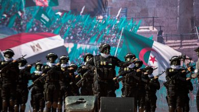 عناصر في كتائب عز الدين القسام خلال استعراض عسكري في مدينة غزة / Globallookpress