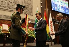 مراسم تنصيب رودريغو باز رئيسا جديدا لبوليفيا / Luis Gandarillas/Pool Photo via AP / AP