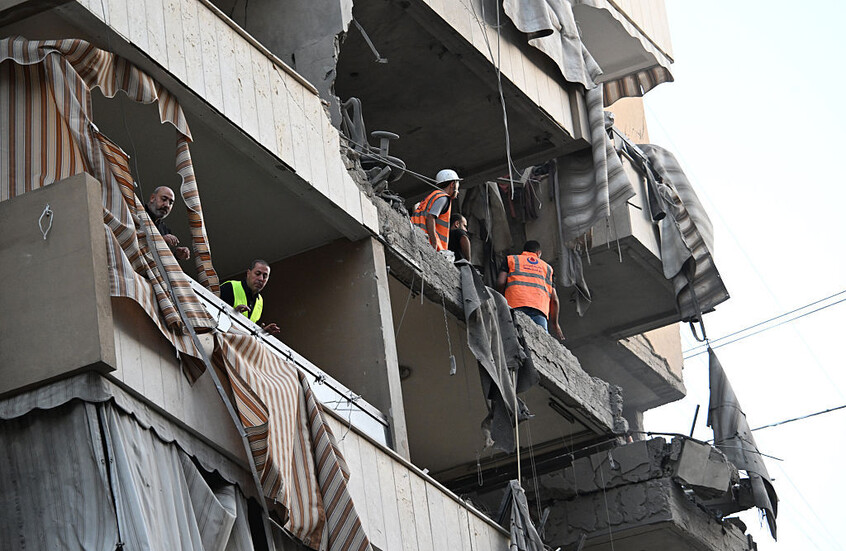 موقع الغارة التي استهدفت هيثم علي الطباطبائي / Gettyimages.ru