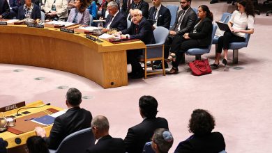 المندوب الفلسطيني لدى الأمم المتحدة، رياض منصور، والمندوب الإسرائيلي لدى الأمم المتحدة داني دانون. / Gettyimages.ru