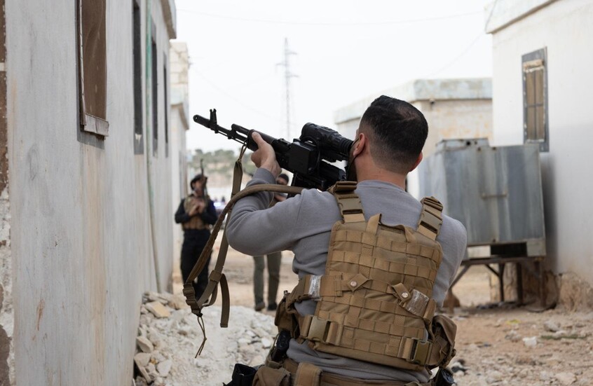 صورة من عملية نفذها الأمن السوري ضد تنظيم داعش في منطقة عفرين غربي محافظة حلب / RT