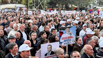 مظاهرة تأييدا لرجل الأعمال المعتقل صامويل كارابتيان في يريفان (صورة أرشيفية) / Sputnik